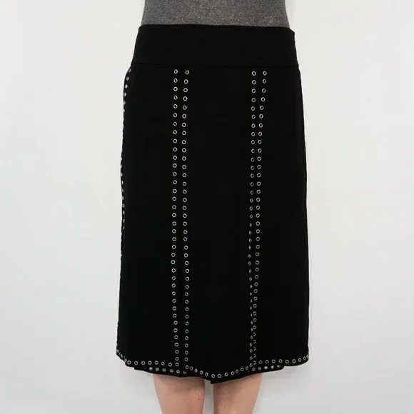 MICHAEL KORS COLLECTION Metal Eyelet Layered Skirt - Picture 3 of 8